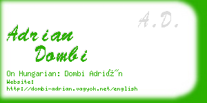 adrian dombi business card